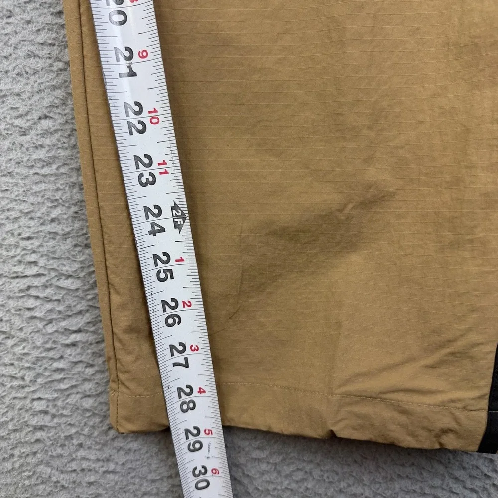 Adidas 3S Cargo Pants‎ Mens Medium Beige Originals Nylon Track Stripe Pockets